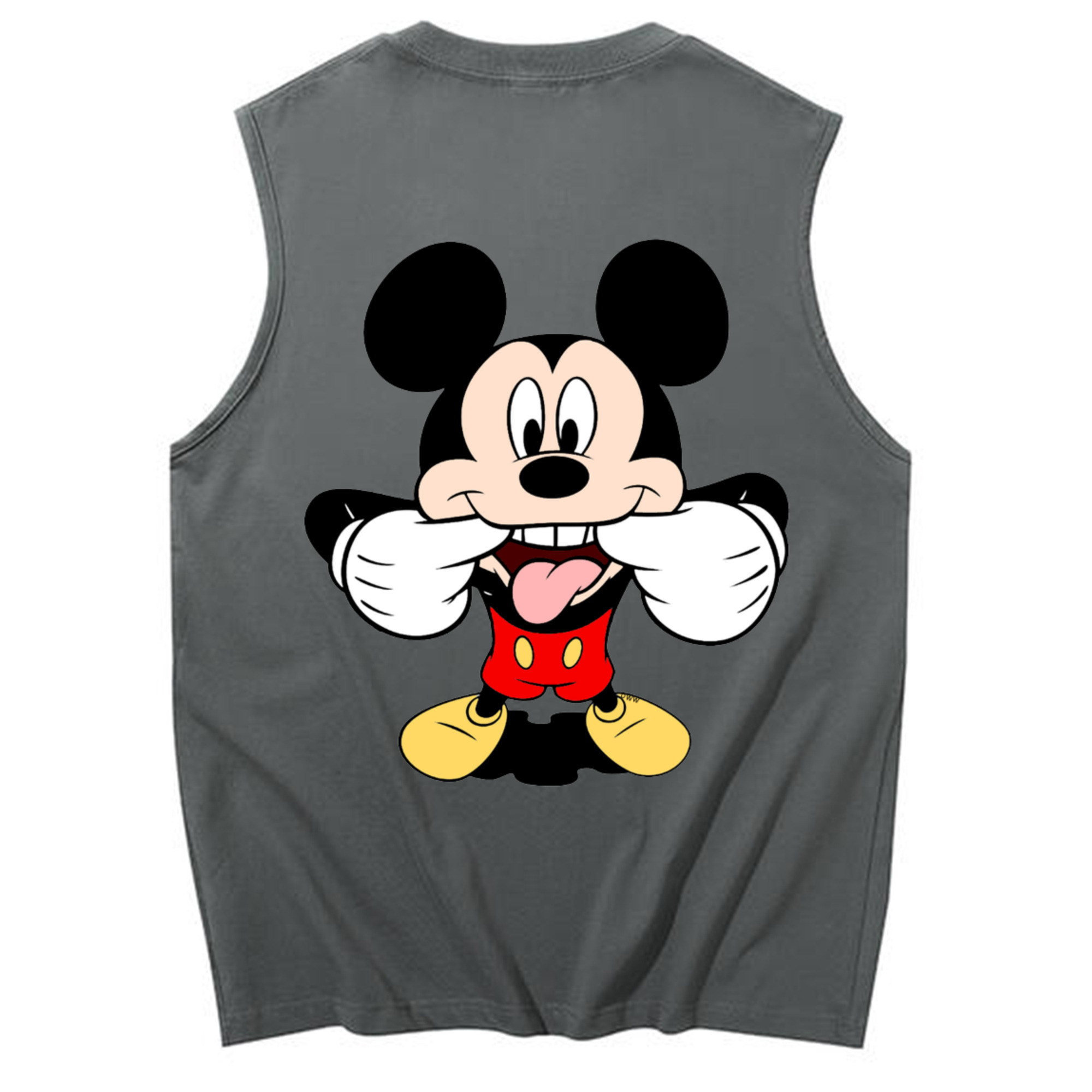 ミッキーマウス Mickey Mouse コットン100％タンクトップ（背面プリント）